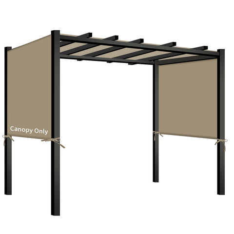 Tngan universal canopy cover on a 17x6.8 ft pergola providing shade and rain protection