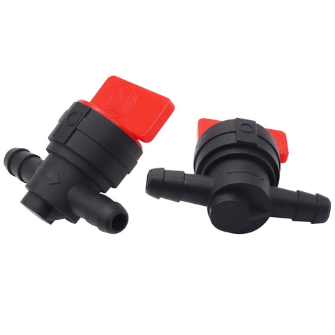 Easy-install clamps and valve designed for 1/4 inch fuel line applications.
