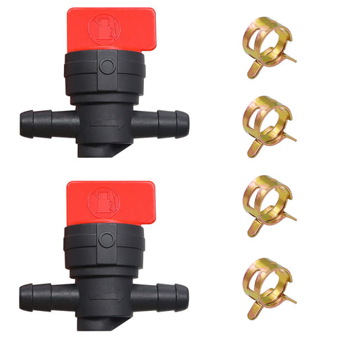 Tnisesm fuel shut-off valve with clamp for Briggs Stratton for quick shutoff.