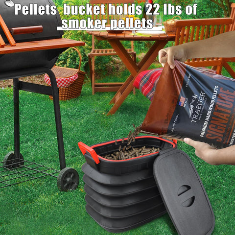 TNNTOPELE 22-pound pellet storage with waterproof stickers
