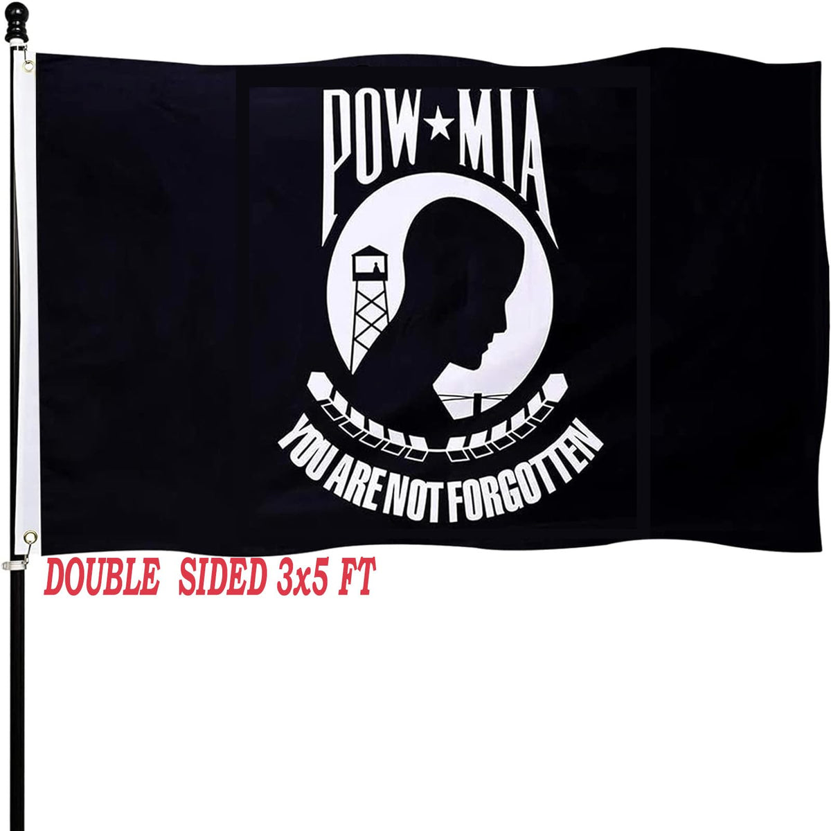 tnpun Mia Pow Flag 3x5 on a pole with fade-resistant colors for outdoor display