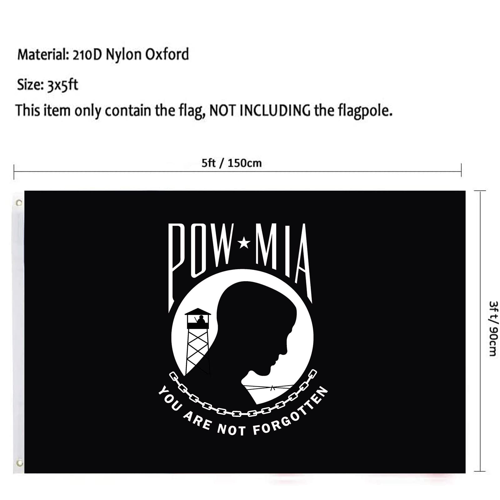 tnpun Mia Pow Flag versatile for indoor and outdoor display in various settings