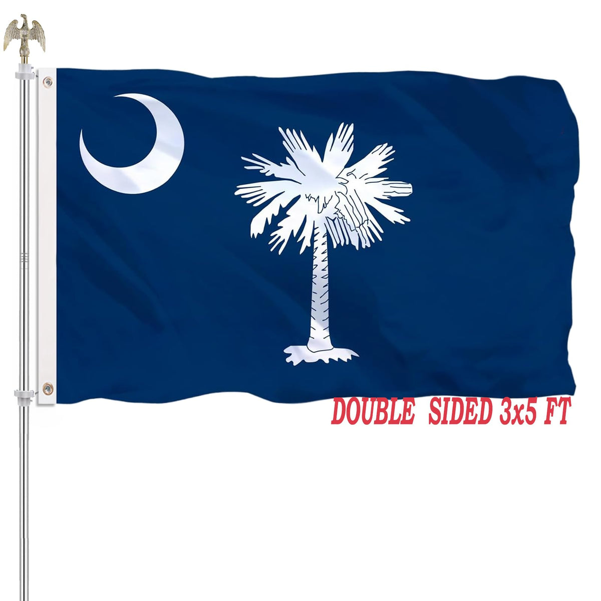 tnpun South Carolina flag on 210D polyester texture for durable indoor outdoor display