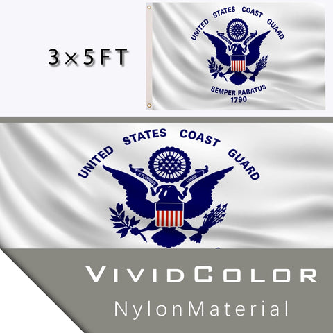 tnpun US Coast Guard flag 3x5, flag pole not included