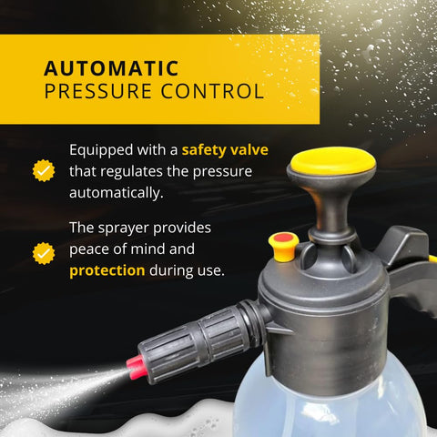 TNT Pump Sprayer safety valve enables controlled, safe spraying