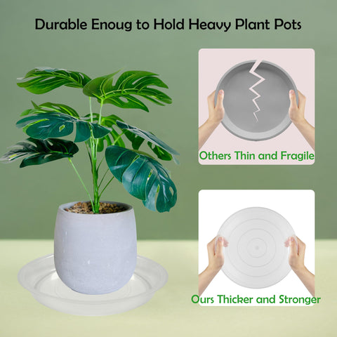 TNTIWQ 16-inch round plant saucer for drainage and moisture management of plants.