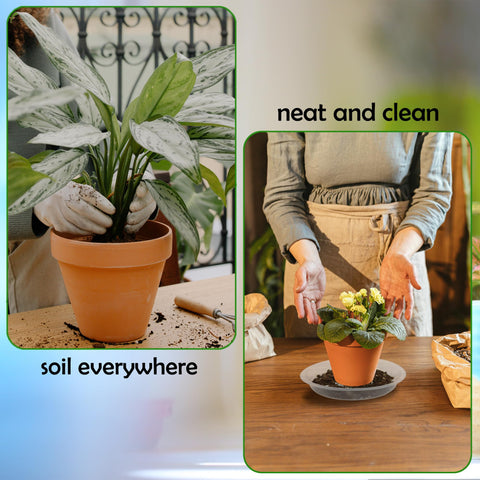 TNTIWQ indoor outdoor saucer fits various pots and protects surfaces.