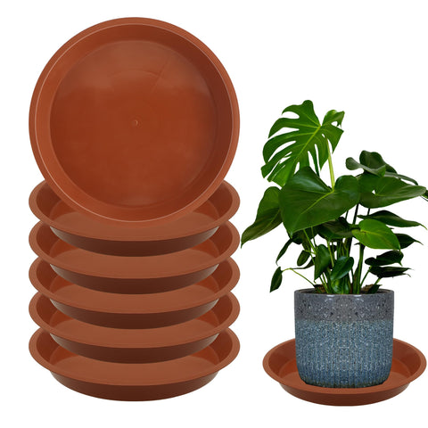TNTIWQ 6-pack 10-inch plant saucer top view for drainage