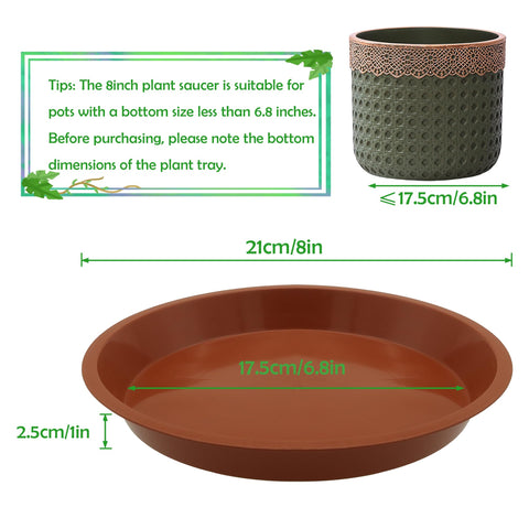 TNTIWQ saucer side view demonstrates thick plastic and sturdy construction for heavy pots.