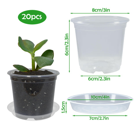 TNTIWQ clear nursery pot 3 inch reveals root growth for monitoring