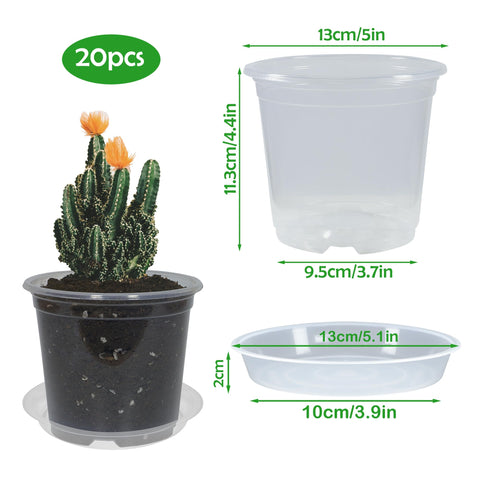 TNTIWQ nursery pot with saucer 5 inch keeps surfaces clean and dry.