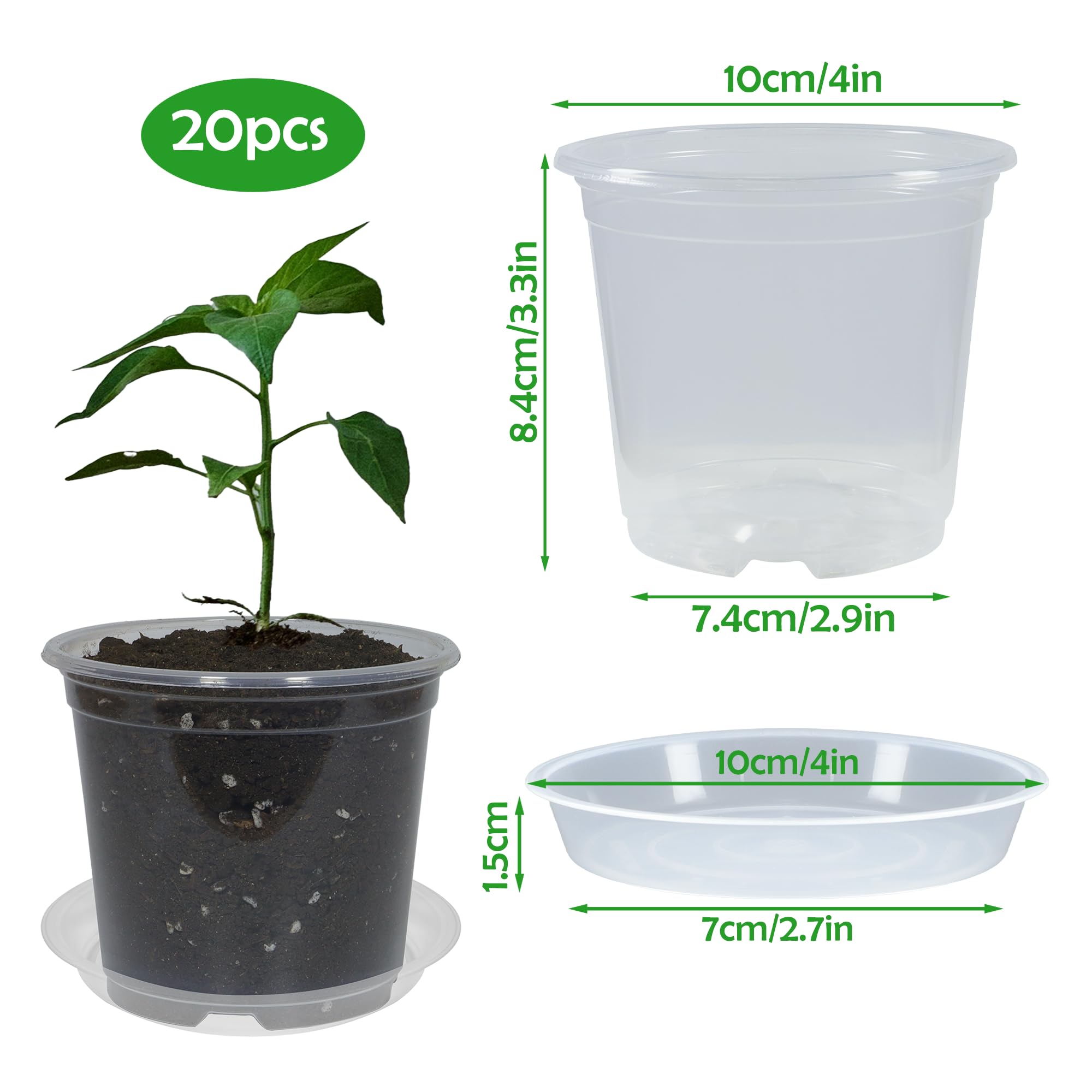 TNTIWQ 4-inch plant saucer captures excess water and soil for tidy surfaces.