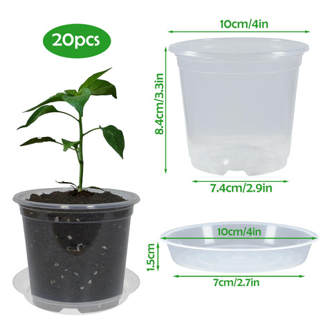 TNTIWQ 4-inch plant saucer captures excess water and soil for tidy surfaces.