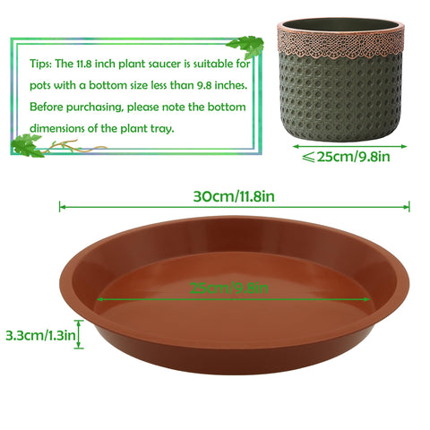 TNTIWQ saucers bottom diameter 9.8-inch guides pot compatibility.
