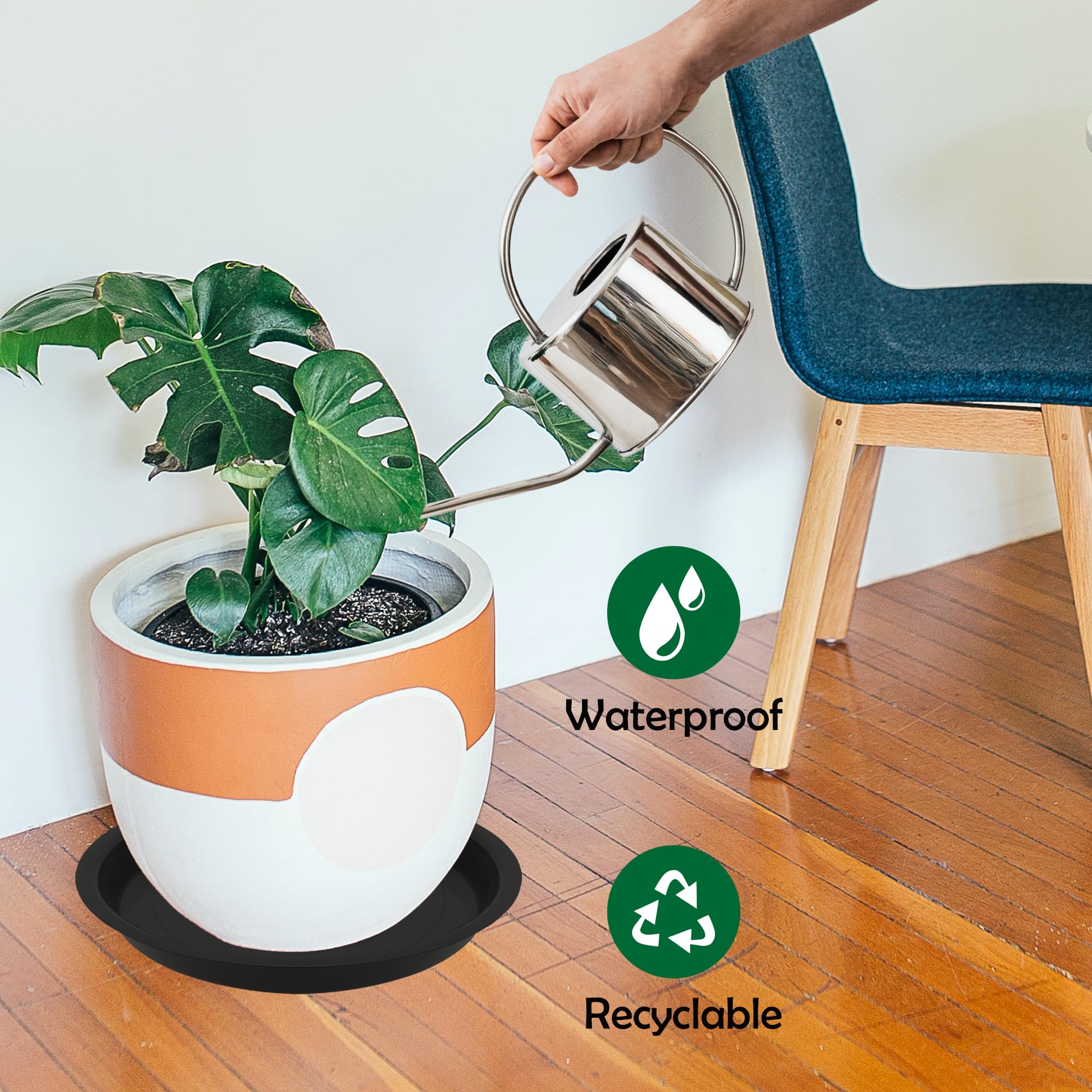TNTIWQ universal-fit saucer adapts to various pot styles.