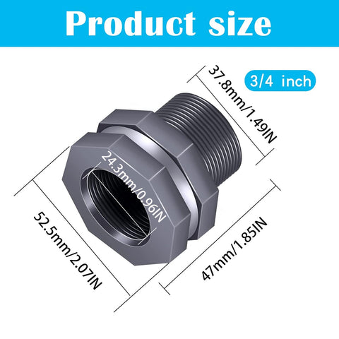 Tnuocke grey water tank connector shows easy installation and sealing