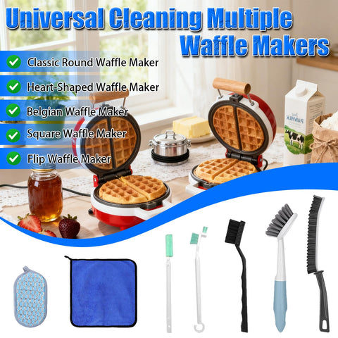 TOAINRSI waffle-maker cleaning double-headed brush handles tough and delicate areas with two textures