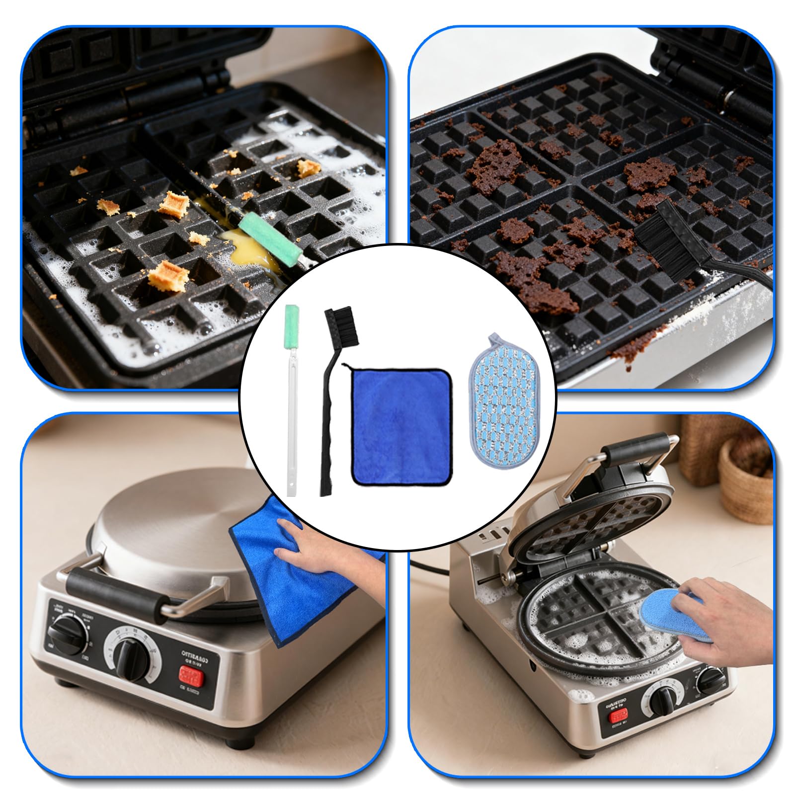 TOAINRSI waffle-maker cleaning lint brushes tackle tiny crevices for precise detail
