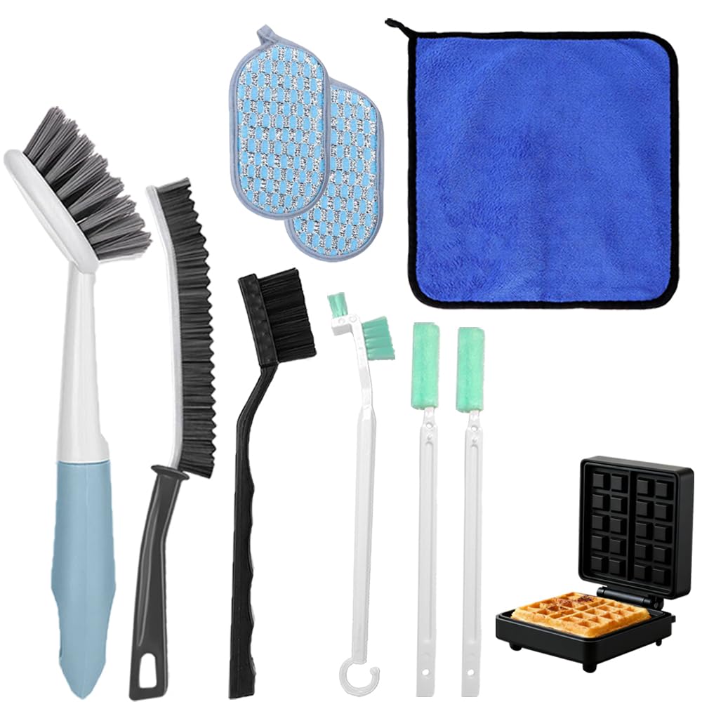 TOAINRSI waffle-maker cleaning long-handle brush reaches deep grids for thorough cleaning