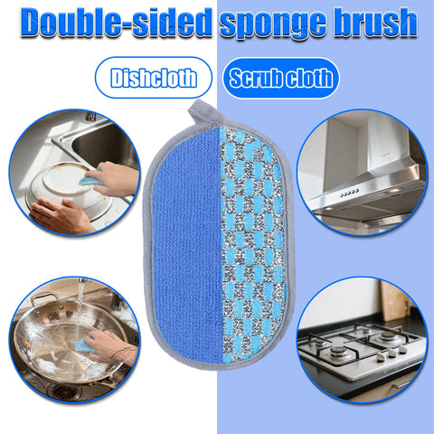 TOAINRSI waffle-maker cleaning sponge scrubbers offer rough and soft sides for versatile scrubbing