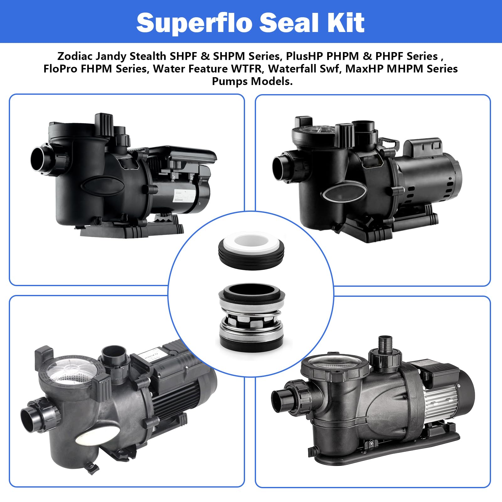 Tobaiwind R0479400 seal compatibility for Jandy Stealth SHPF/SHPM demonstrates broad model support