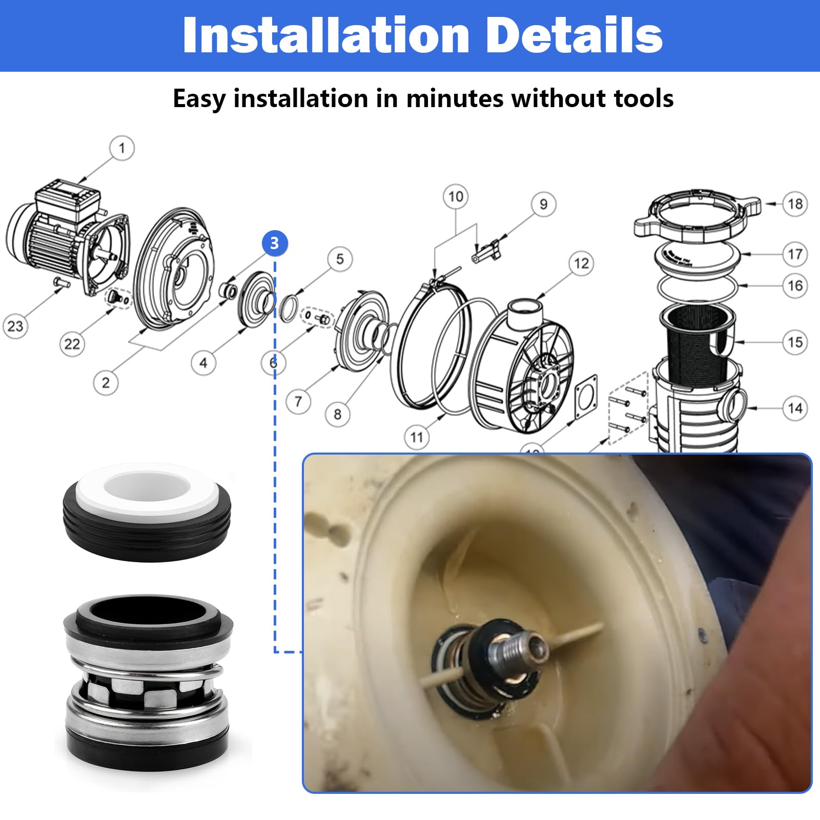 Tobaiwind PlusHP PHPM PHPF compatible seal highlights reliable performance for variable speed pumps