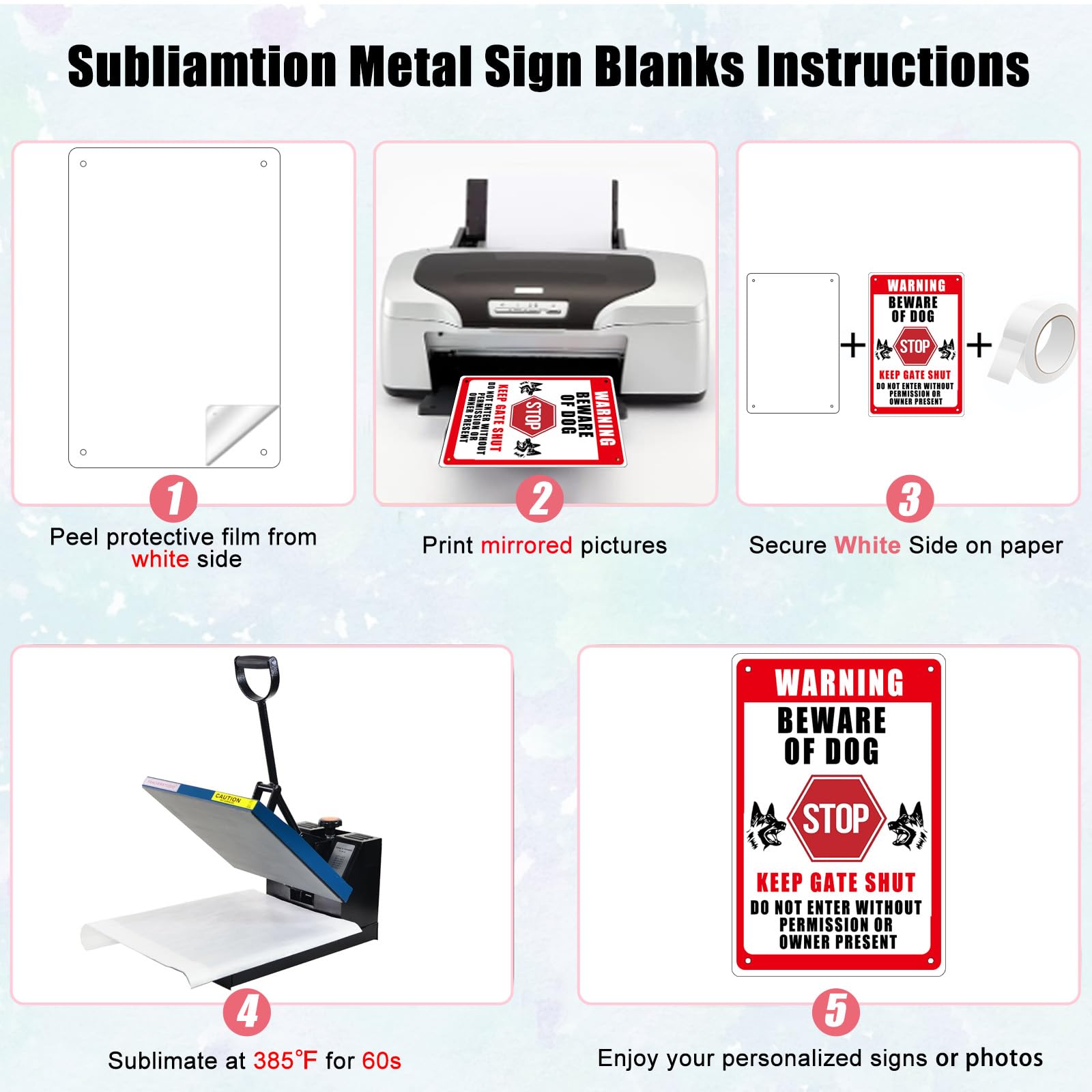 ToBeAce outdoor indoor use sign blank withstands weather and long-term display