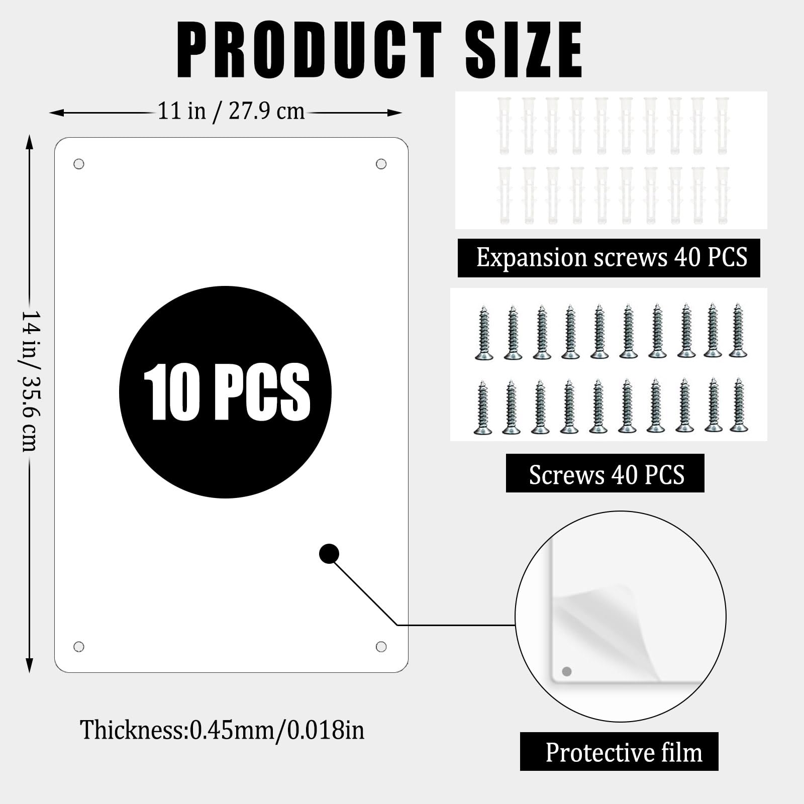 ToBeAce pre-drilled-hole sign blank enables easy mounting with screws