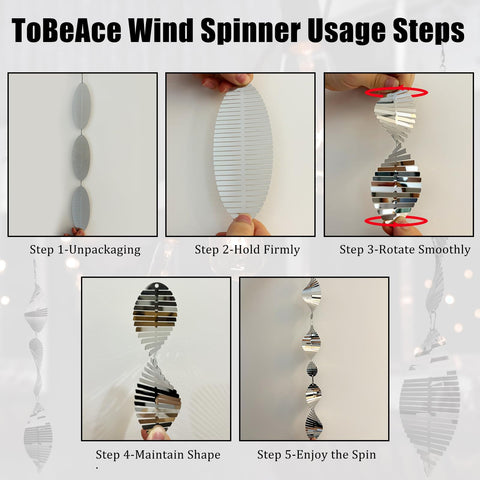 ToBeAce silver metal bird deterrent detail shows rugged stainless steel finish.
