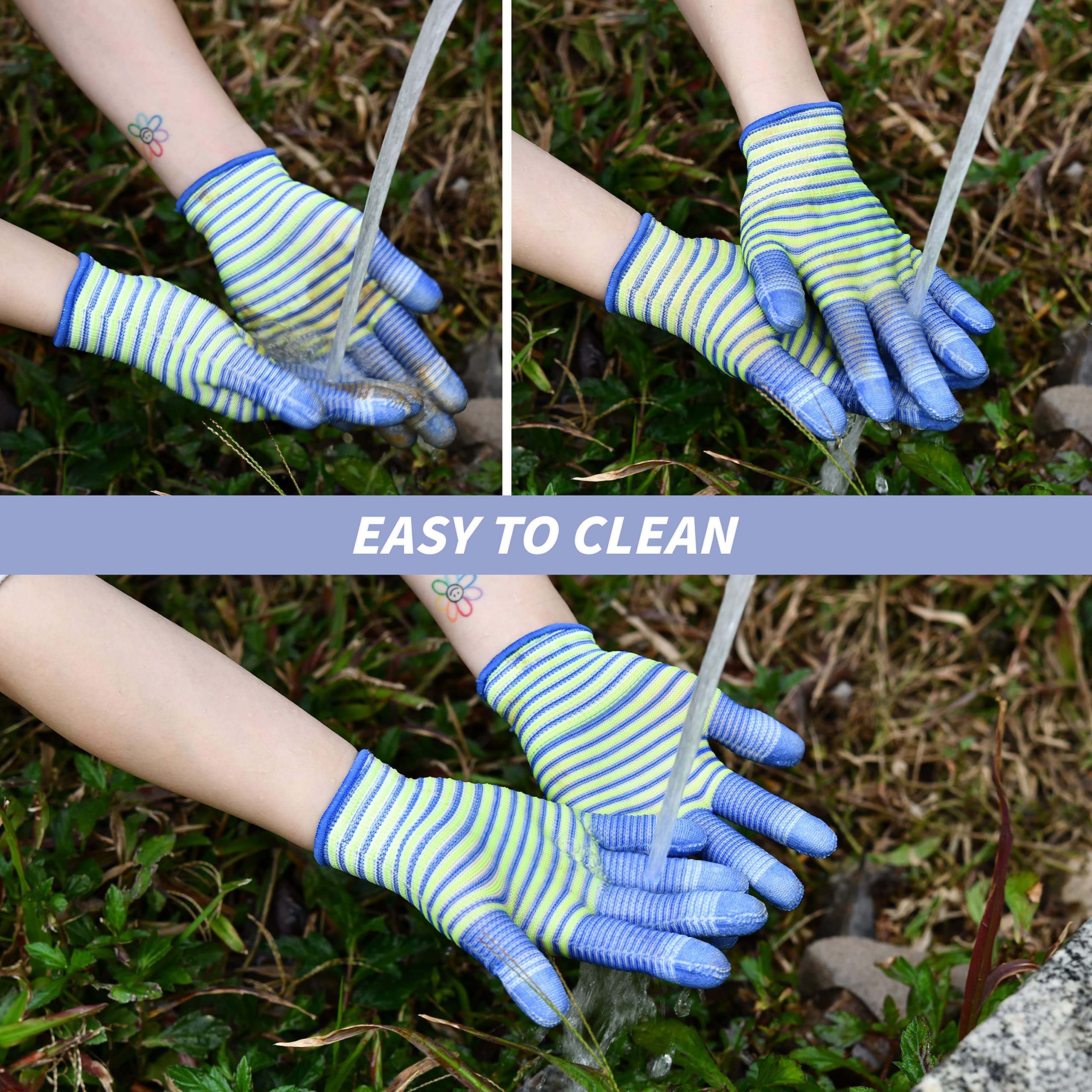 TOBEHIGHER durable polyester knit supports flexible work across gardening tasks