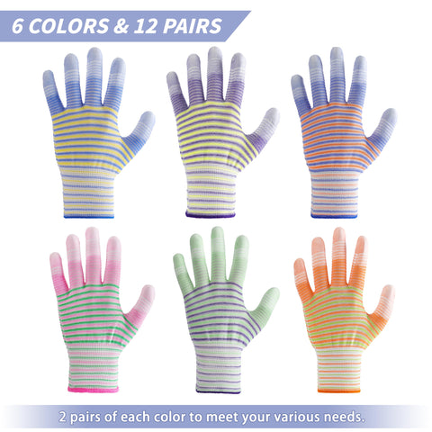 TOBEHIGHER gloves with latex-coated fingertips for secure grip while pruning and planting