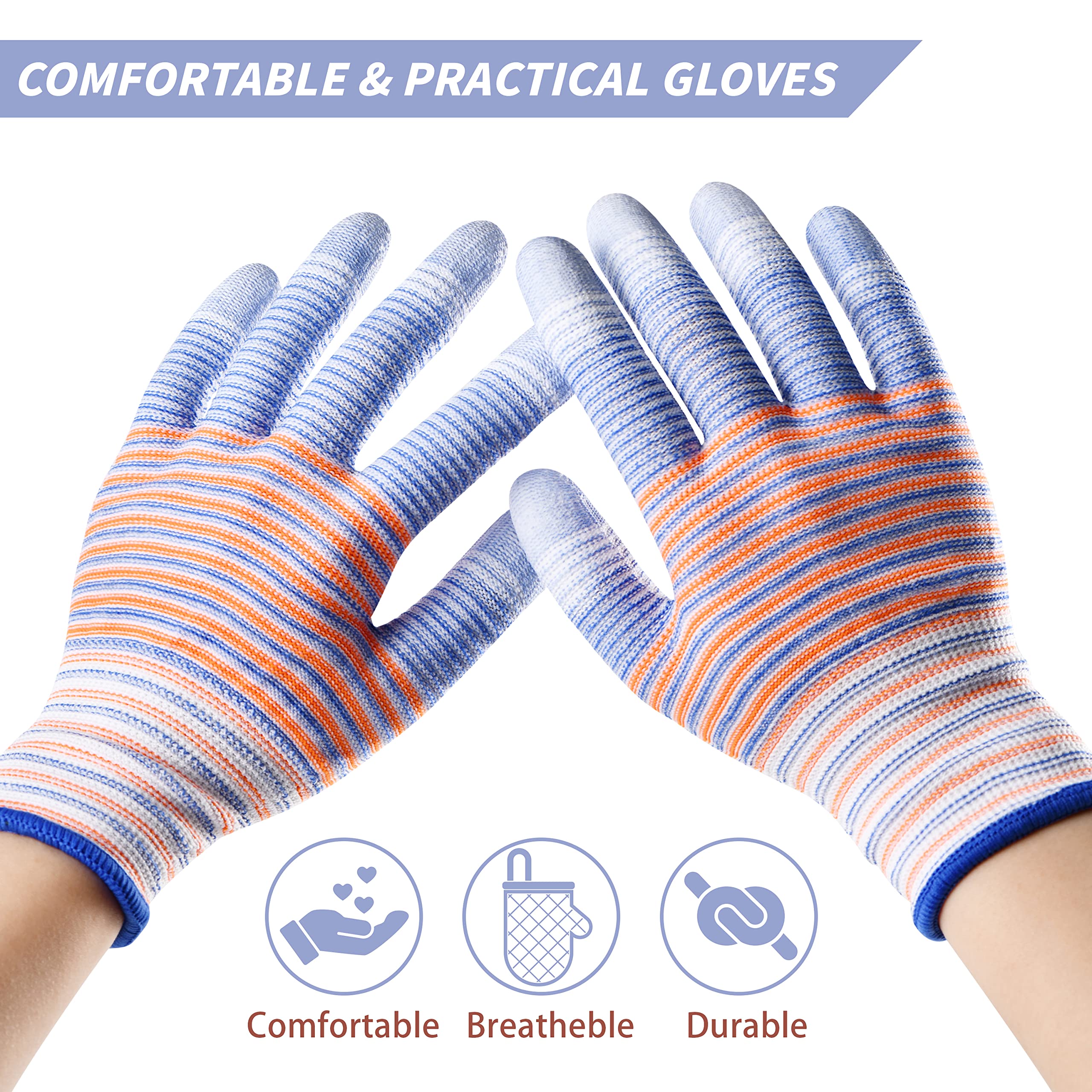 TOBEHIGHER 12-pair pack provides versatile sizing with six large and six small gloves