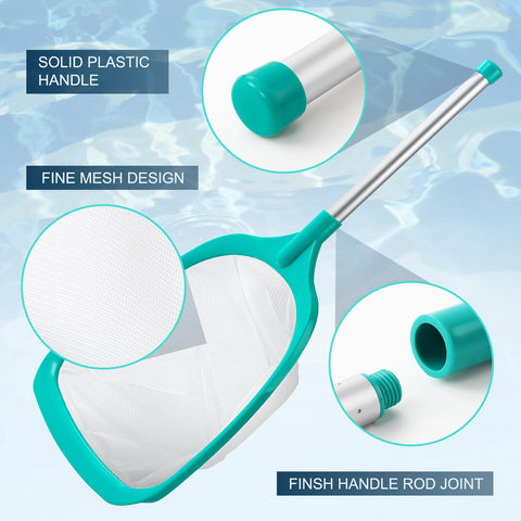 TOBEHIGHER Aluminum-pole compatible skimmer is lightweight and durable