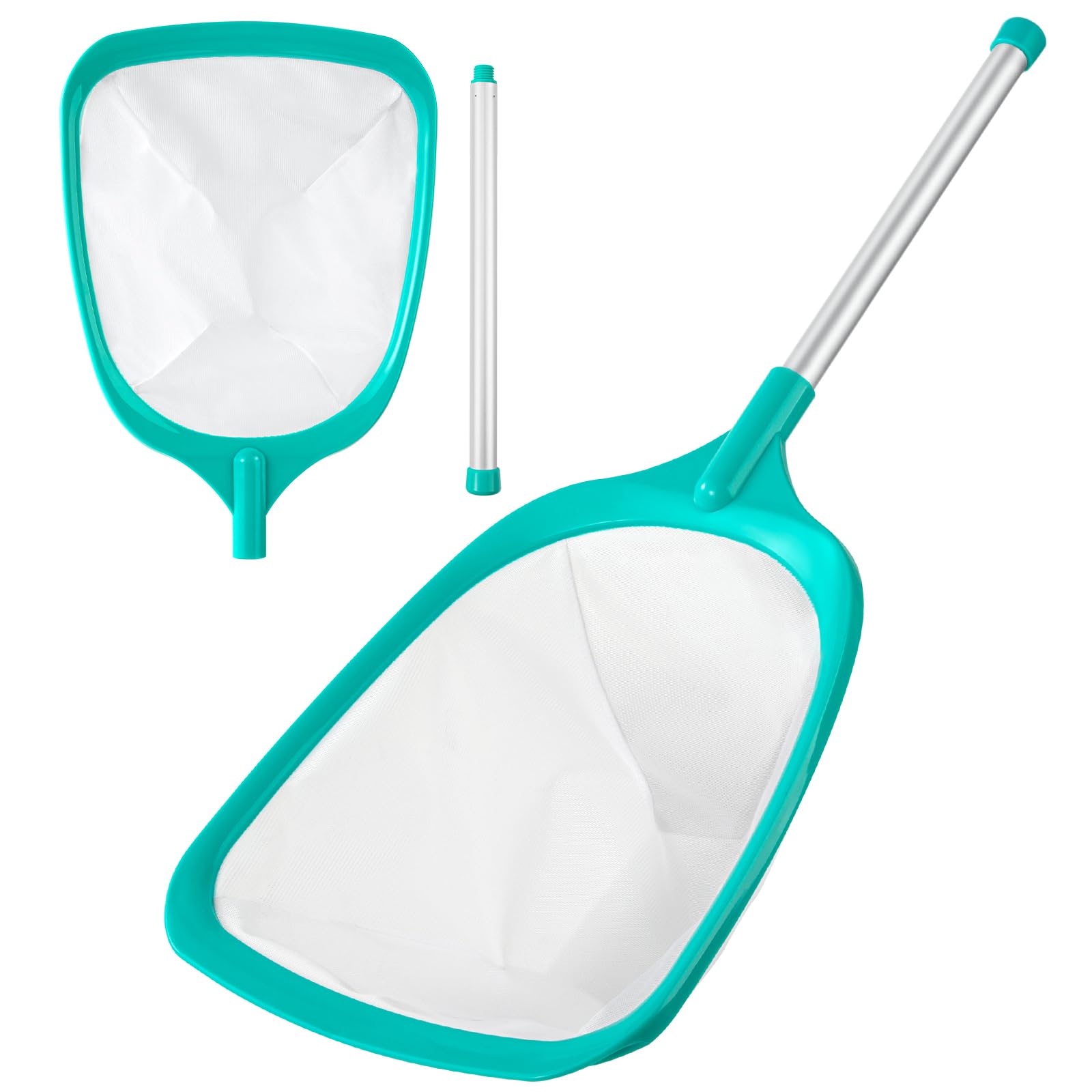 TOBEHIGHER Pool Skimmer with reinforced frame captures leaves quickly