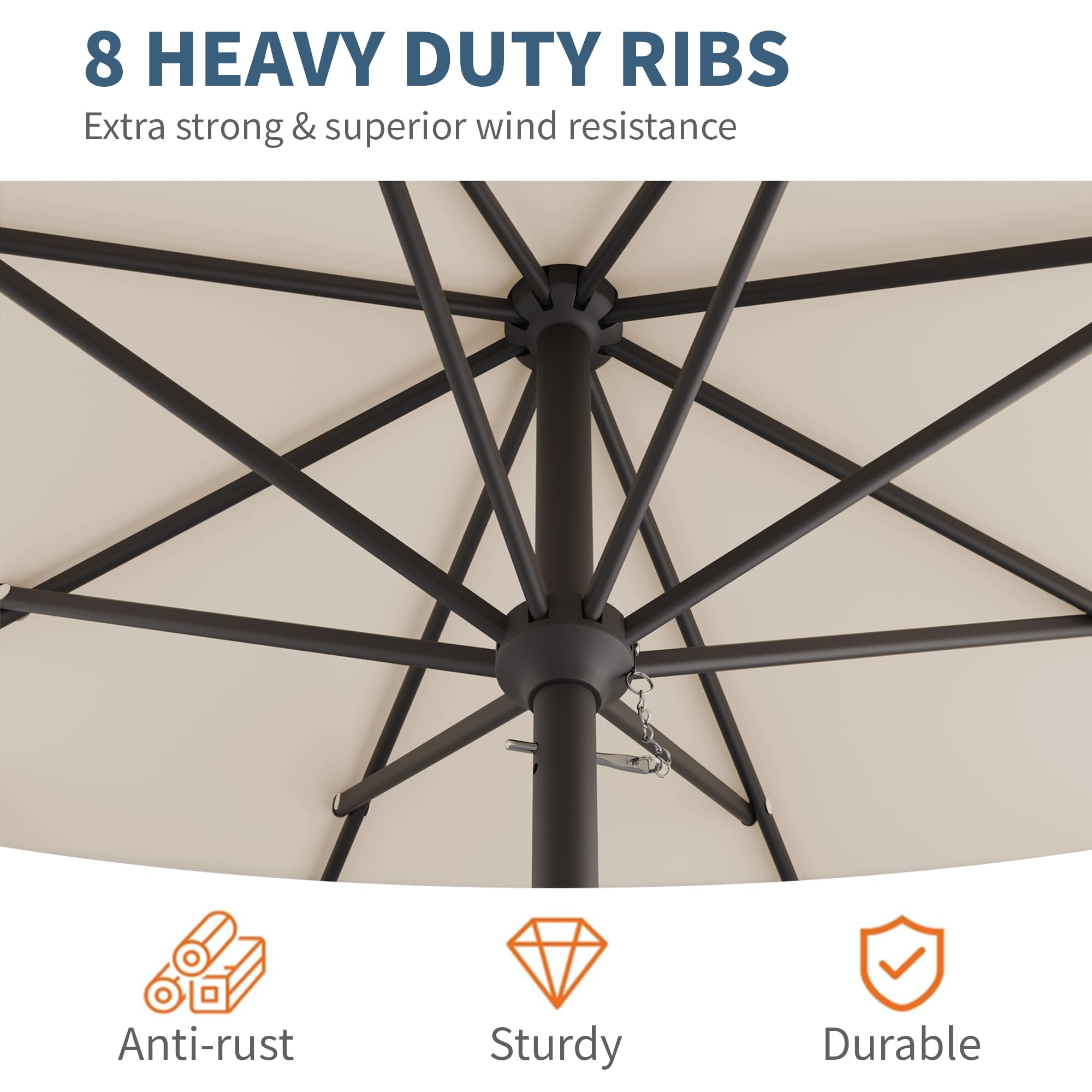 Tobeos UV-protected waterproof canopy shading sun and rain by the pool