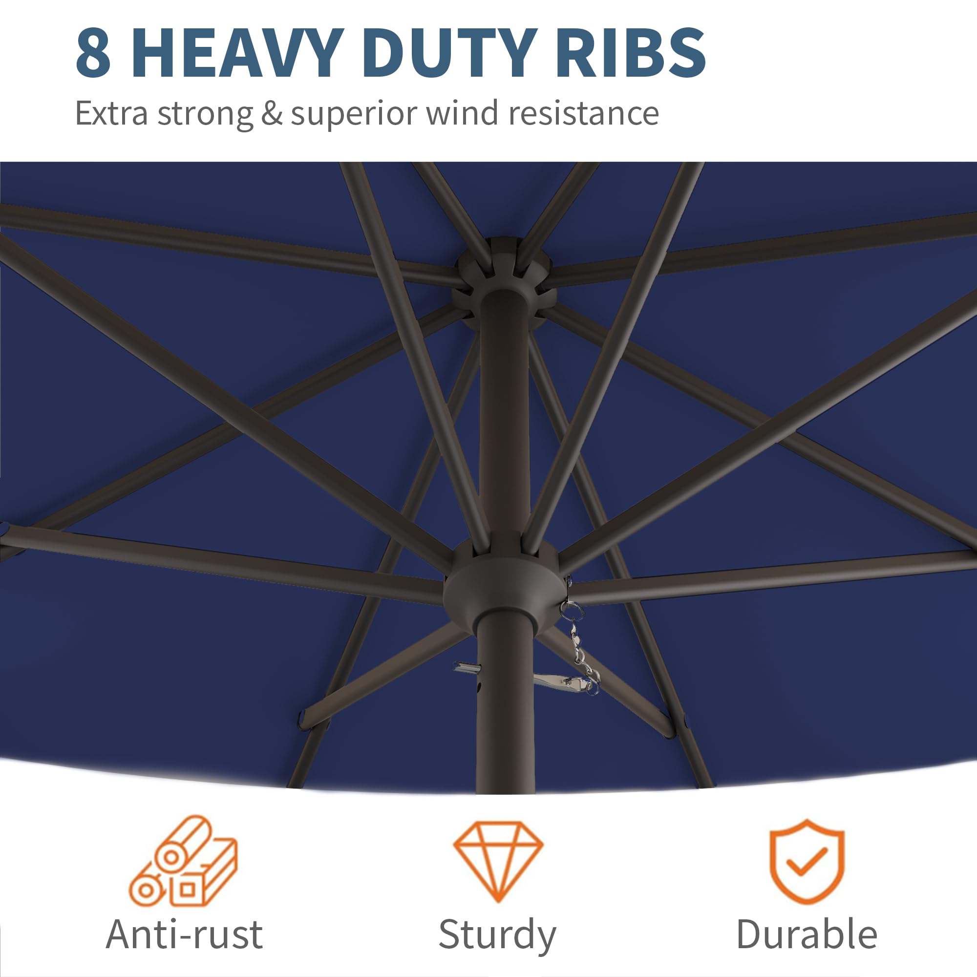 Tobeos UV-protected fabric provides sun and water resistance.