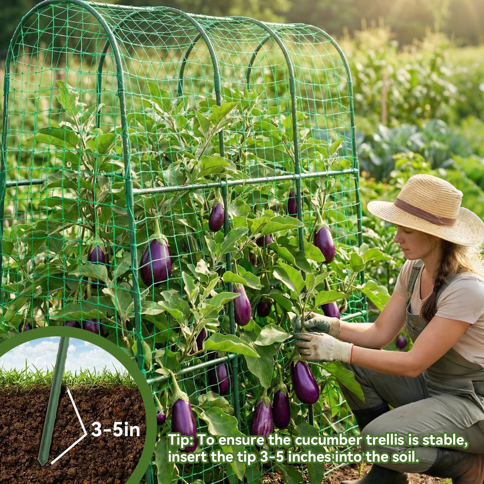 TOCCYARD raised-bed trellis 48x32x48 offers sturdy garden support.