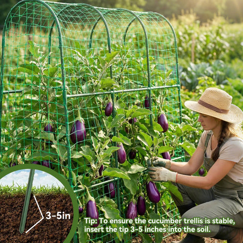TOCCYARD raised-bed trellis 48x32x48 offers sturdy garden support.