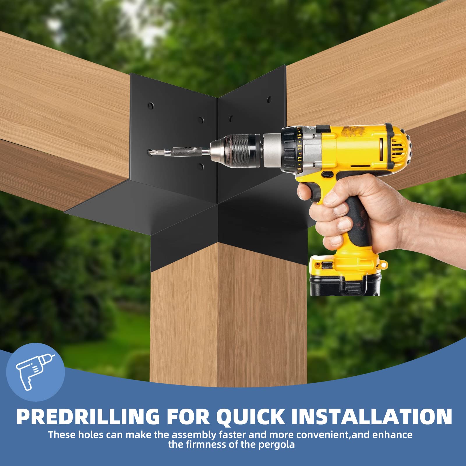 TOCRETOARE 5.5x5.5 inch post bracket fits standard lumber