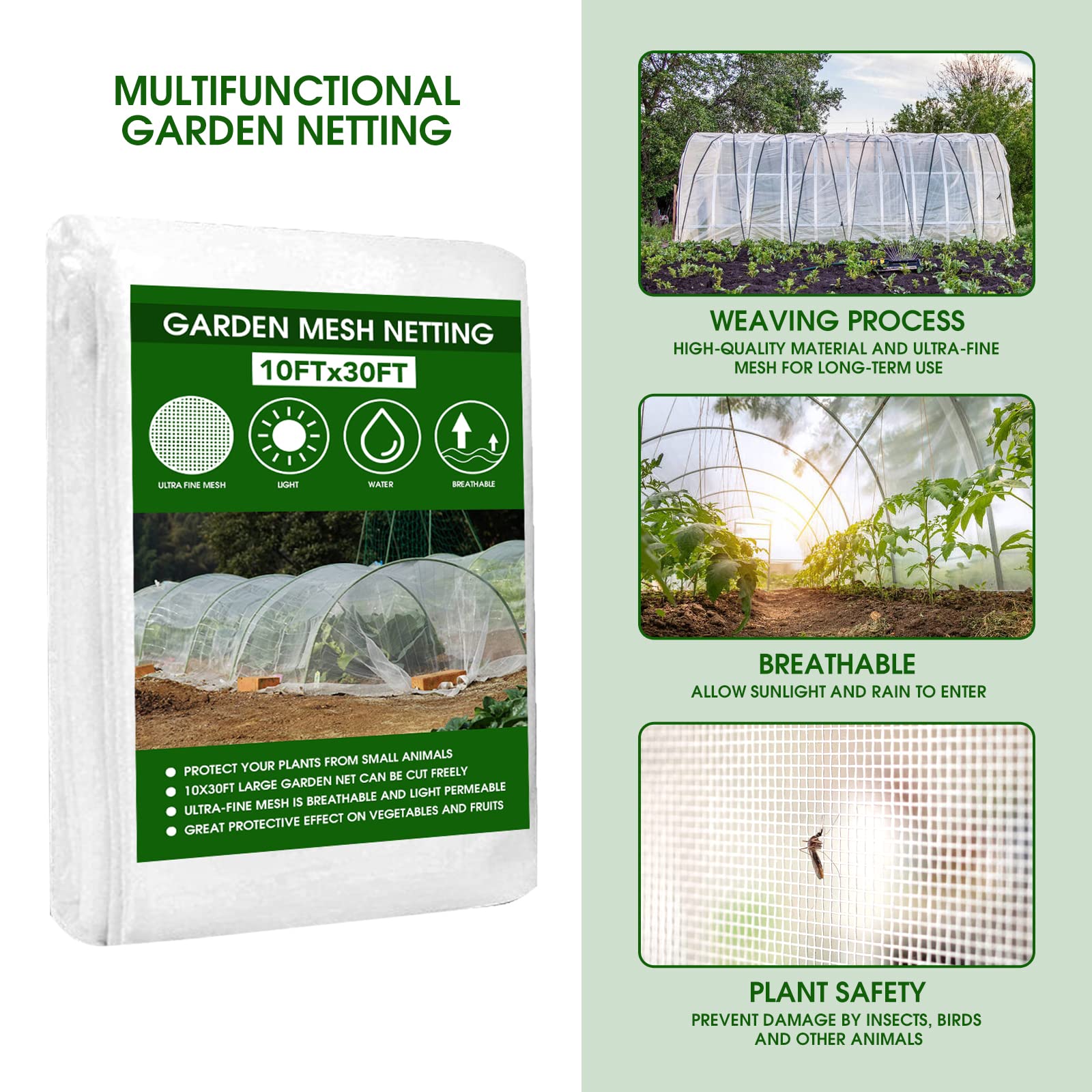TOCCYARD six-pack hoops for sturdy, adjustable raised-bed protection.