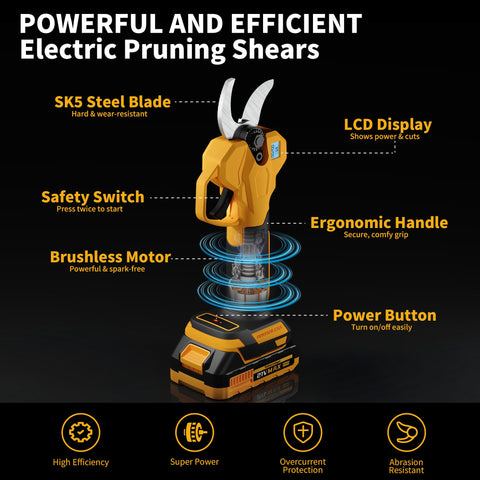 ToCzernobgol pruning shears safety lock prevents accidental starts