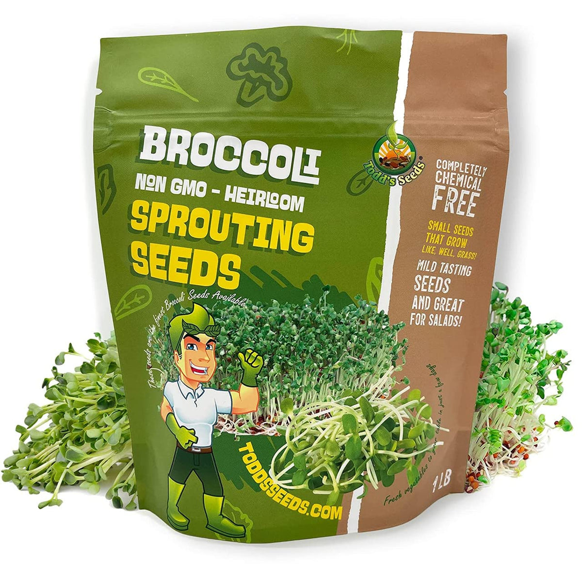 Todd's Seeds Calabrese broccoli sprouting seeds ready for home microgreens