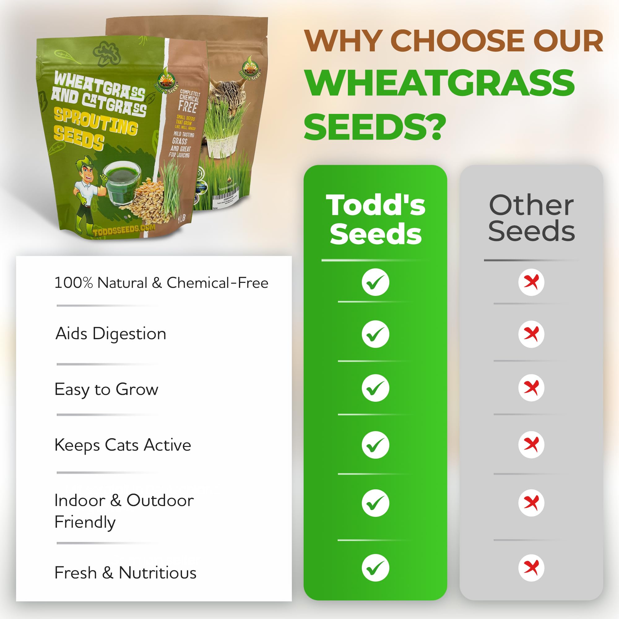 Todd's Seeds harvested wheatgrass ready for juice or smoothies