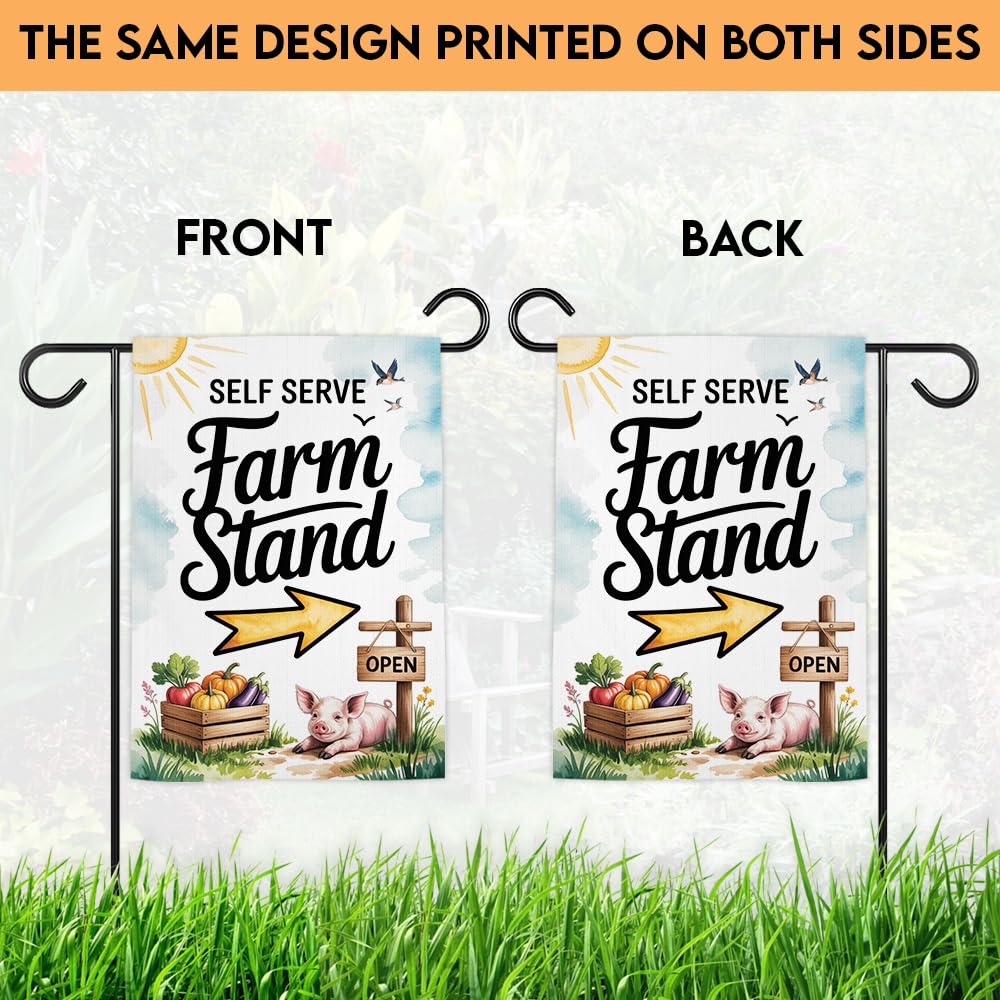 TODOLIA double-sided sublimation flag visible from both sides in the garden