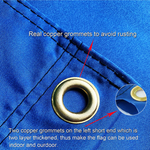 ToFlagify flag with copper grommets demonstrating durable mounting options