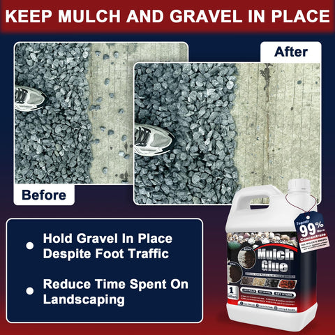 Togcolr Mulch Glue spray application demonstrates easy, even coating for long-lasting hold.