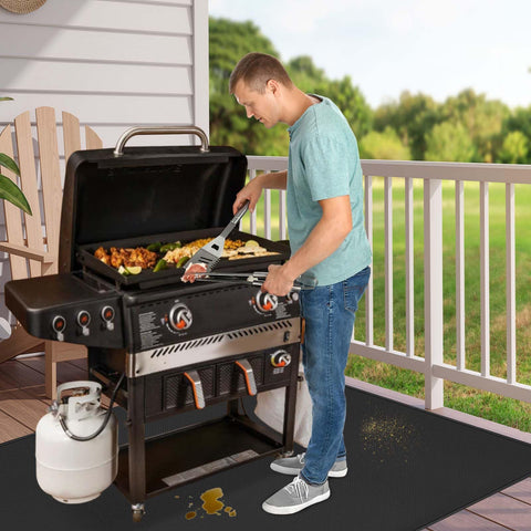 TOHONFOO 2000℉ fireproof grill mat withstands high heat for safer grilling