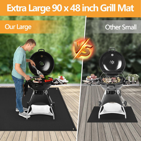 TOHONFOO grill mat demonstrates heat resistance up to 2000°F.