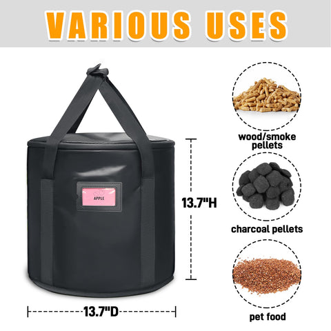 TOHONFOO 32LBS capacity bin ready for high-volume pellet use.