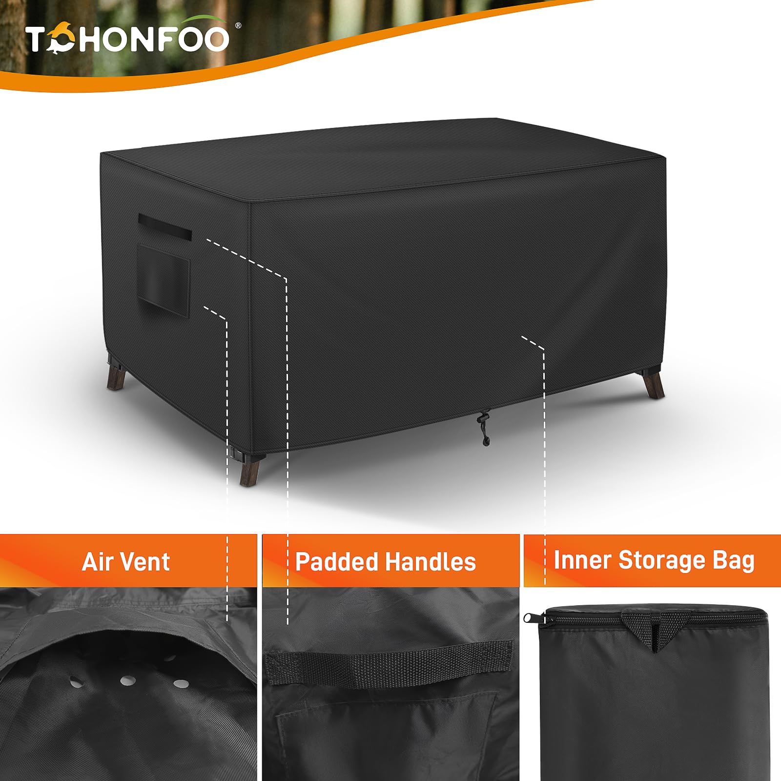 TOHONFOO easy-clean-durable cover for long-lasting outdoor furniture protection